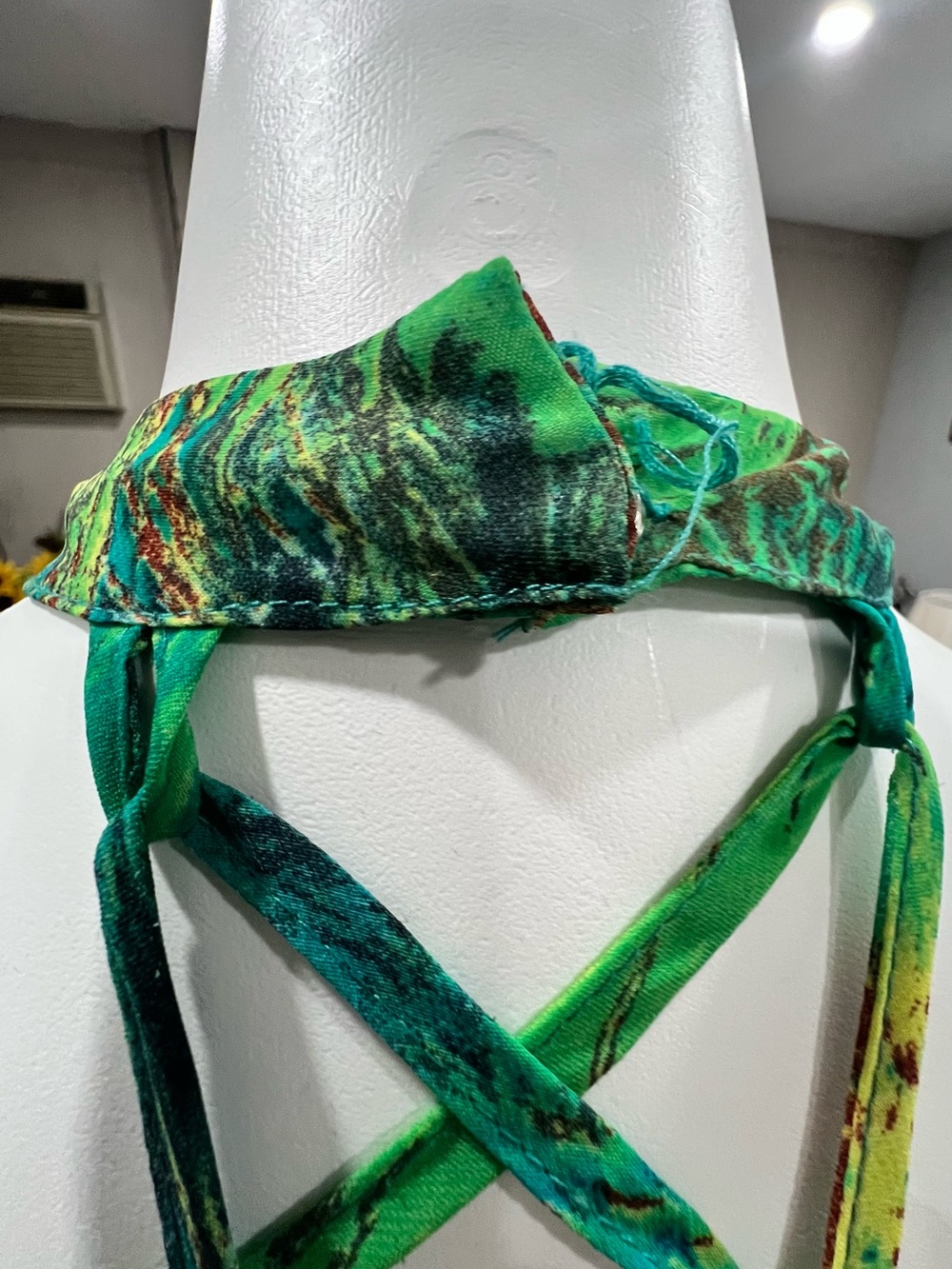 Lulu's Tropical Green Strapless Halter Gown - Picture 6 of 14